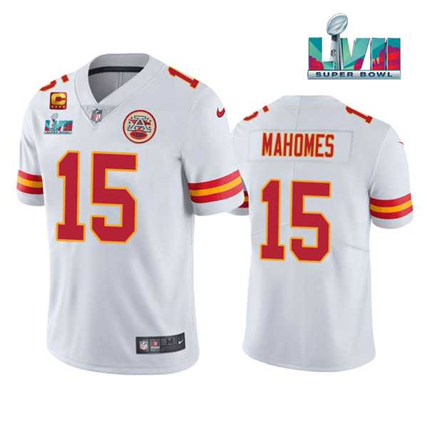Men & Women & Youth Kansas City Chiefs #15 Patrick Mahomes White Super Bowl LVII Patch And 4-star C Patch Vapor Untouchable Limited Stitched Jersey,We sell and wholesale Men & Women & Youth Kansas City Chiefs #15 Patrick Mahomes White Super Bowl LVII Patch And 4-star C Patch Vapor Untouchable Limited Stitched Jersey on line form chian!